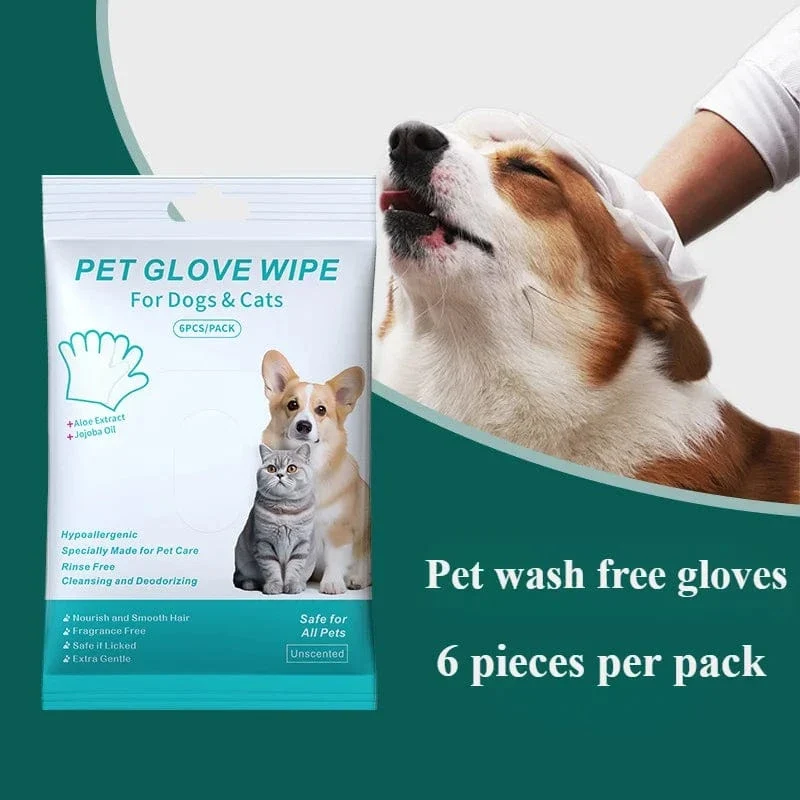 1/2er-Pack Einweg-Reinigungshandschuhe für Haustiere, waschfrei, für Katzen und Hunde, SPA-Badezubehör, Massage, Vliesstoff, keine Spülung, Augenwischhandschuhe