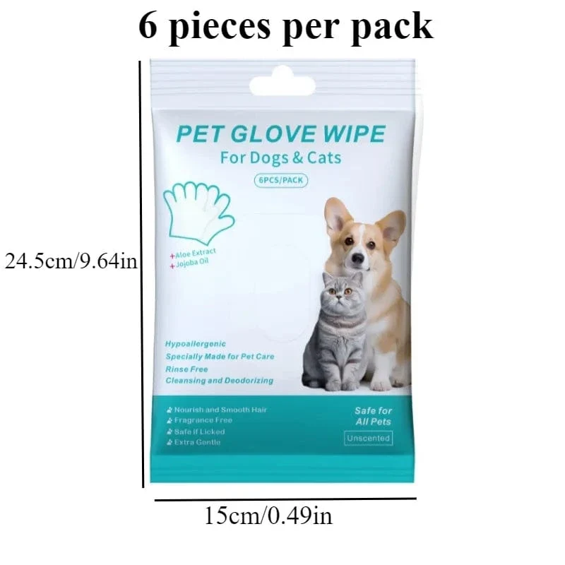 1/2er-Pack Einweg-Reinigungshandschuhe für Haustiere, waschfrei, für Katzen und Hunde, SPA-Badezubehör, Massage, Vliesstoff, keine Spülung, Augenwischhandschuhe