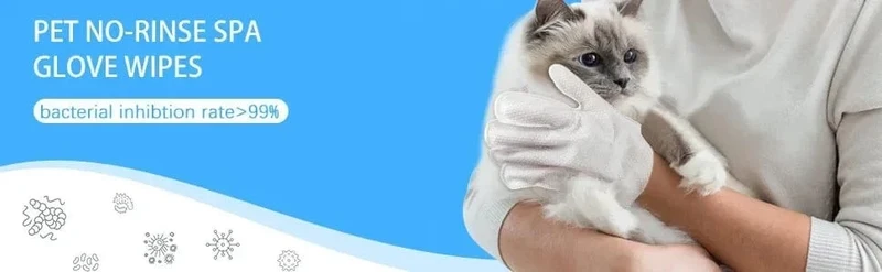 6 Stück geruchsneutrale, extra dicke Reinigungstücher für Haustiere für Hunde und Katzen, desodorierende Fellpflegehandschuhe zum Waschen, Baden und für die tägliche Pflege