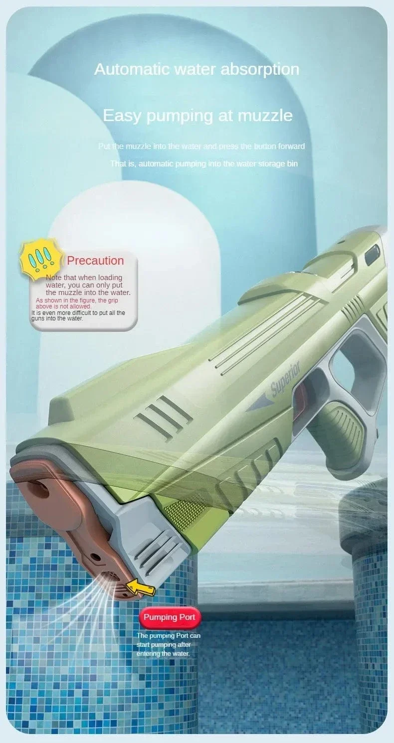 Kinder Vollautomatische Wasserpistole Spielzeug Sommer Outdoor Pool Kampf Spiele Induktion Absorbieren Wasser Elektrische Wasserpistolen für Kinder Geschenke