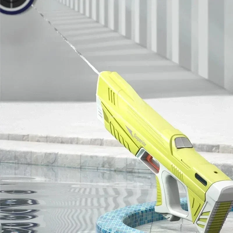 43 cm vollelektrisches automatisches Wasserspeicher-Waffenspielzeug, tragbares Kinder-Sommer-Strand-Outdoor-Kampf-Fantasie-Spielzeug für Jungen-Kinderspiel