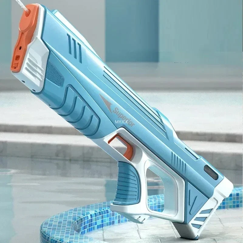 43 cm vollelektrisches automatisches Wasserspeicher-Waffenspielzeug, tragbares Kinder-Sommer-Strand-Outdoor-Kampf-Fantasie-Spielzeug für Jungen-Kinderspiel