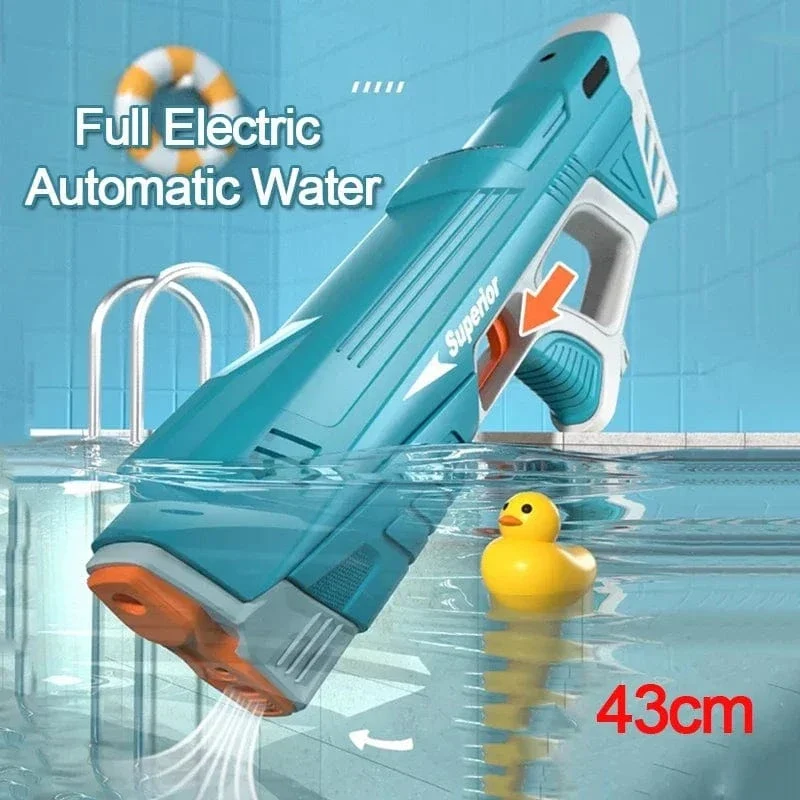 Neue Wasserpistole, elektrisches Spielzeug mit kontinuierlichem Feuer, Sommer-Strand-Pool-Wasserspielzeugpistole, vollautomatisches Wasseraufnahmespielzeug für Kinder
