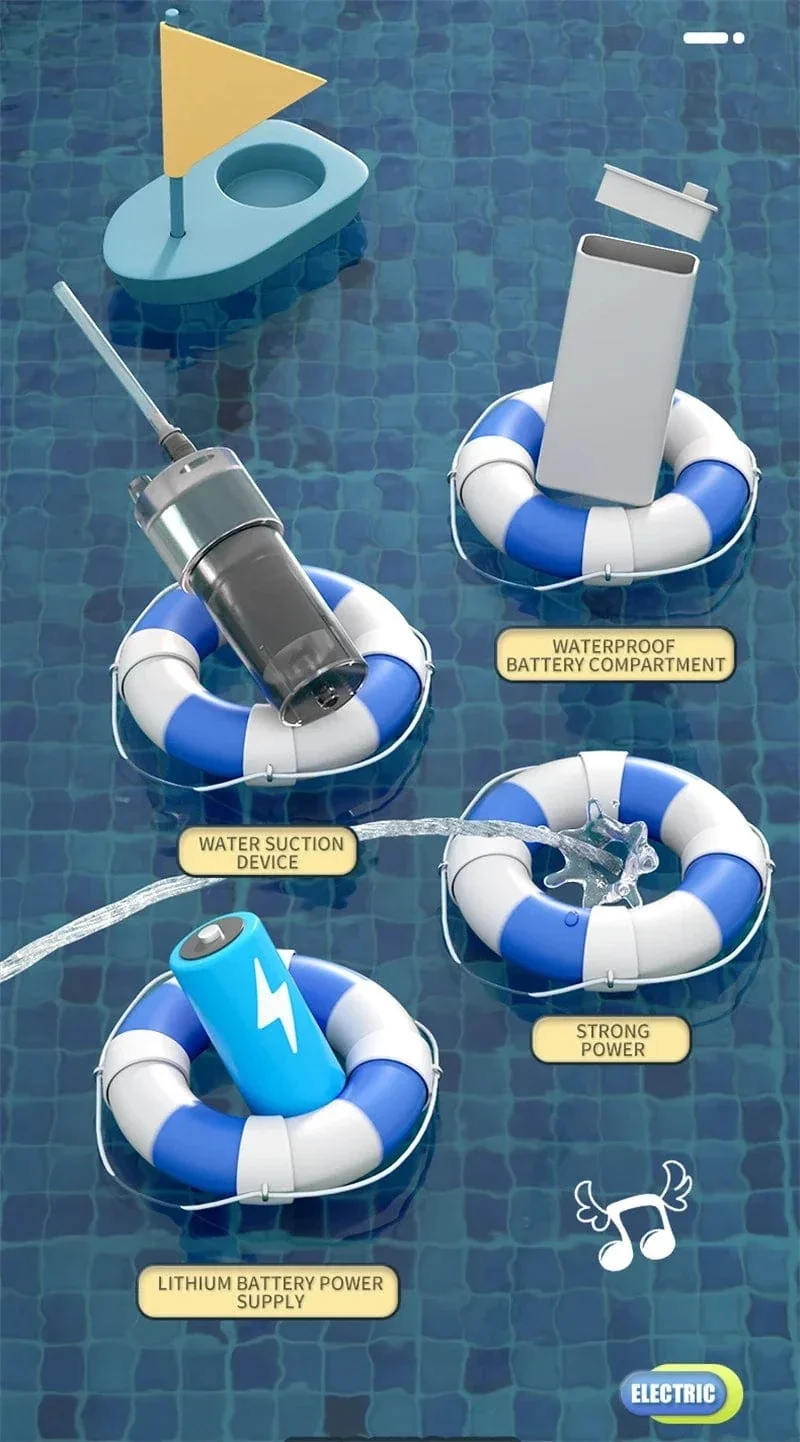Neue Wasserpistole, elektrisches Spielzeug mit kontinuierlichem Feuer, Sommer-Strand-Pool-Wasserspielzeugpistole, vollautomatisches Wasseraufnahmespielzeug für Kinder