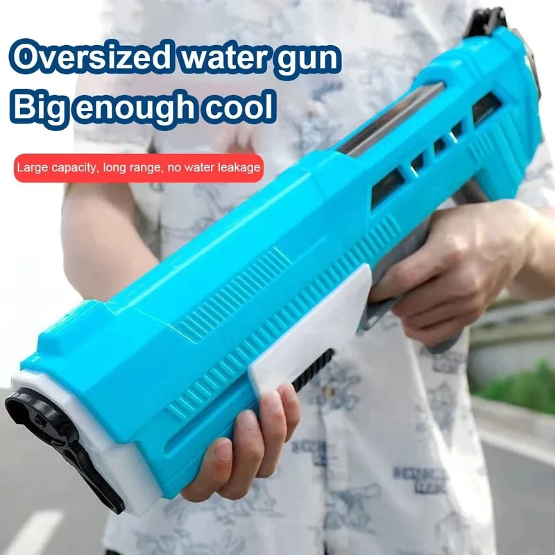Wasserpistolen-Spielzeug für den Außenbereich, elektrisch, hoher Druck, große Kapazität, Wasserpistole für Sommer, Strand, Schwimmbad, Spiel, interaktives Kinderspielzeug