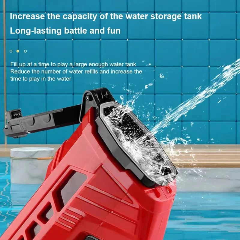 Wasserpistolen-Spielzeug für den Außenbereich, elektrisch, hoher Druck, große Kapazität, Wasserpistole für Sommer, Strand, Schwimmbad, Spiel, interaktives Kinderspielzeug