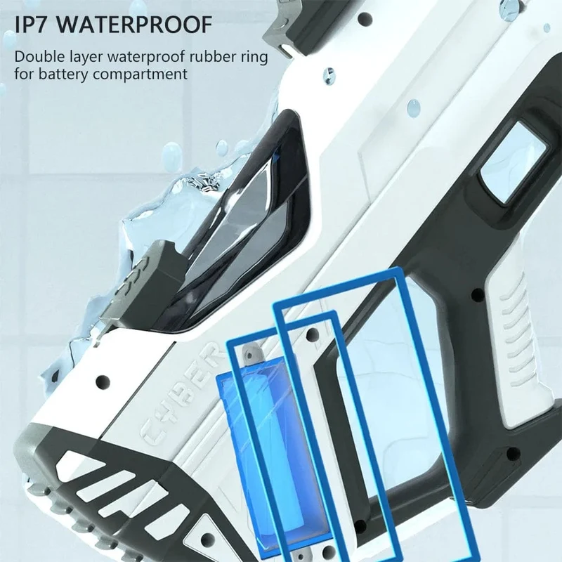 Automatische elektrische Wasserpistole, automatische Saugwasserpistolen für Erwachsene und Kinder, batteriebetrieben, Squirt Blaster, Sommer-Pool-Strand-Outdoor-Spielzeug