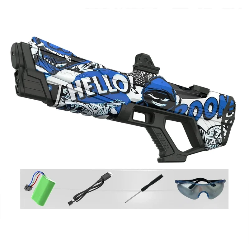 Automatische elektrische Wasserpistole, automatische Saugwasserpistolen für Erwachsene und Kinder, batteriebetrieben, Squirt Blaster, Sommer-Pool-Strand-Outdoor-Spielzeug