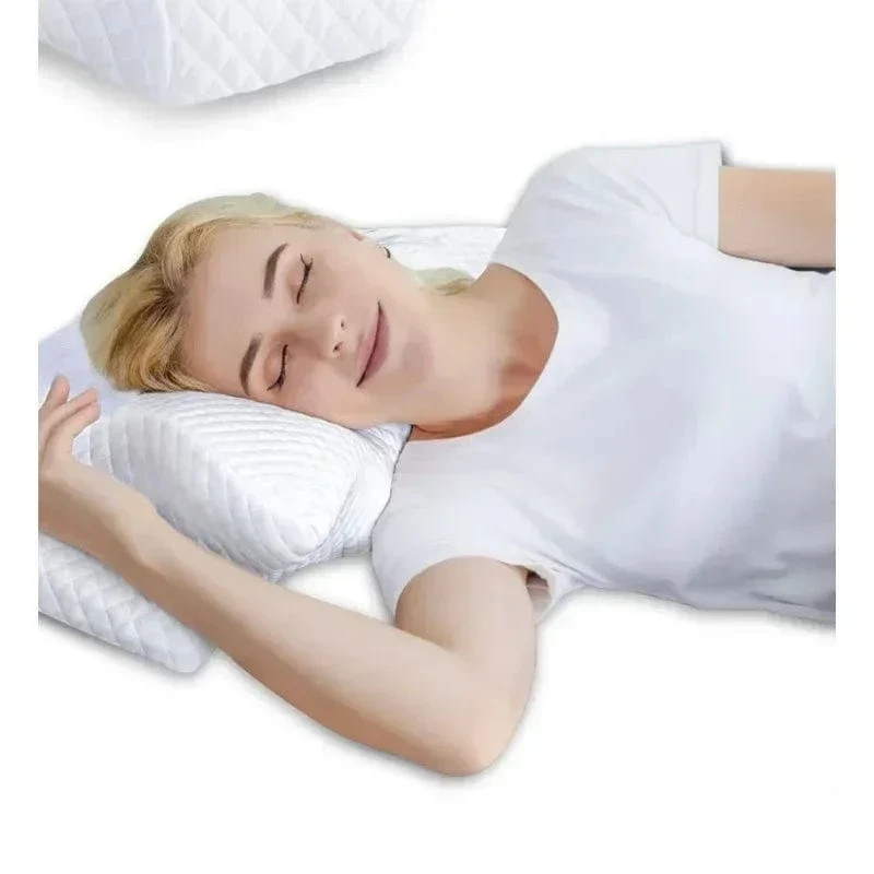 1pc Memory Foam Nackenkissen Fast Rebound Memory Schlafkissen 2in1 Ergonomisches Orthopädisches Kissen für Nackenschmerzen Nackenkissen