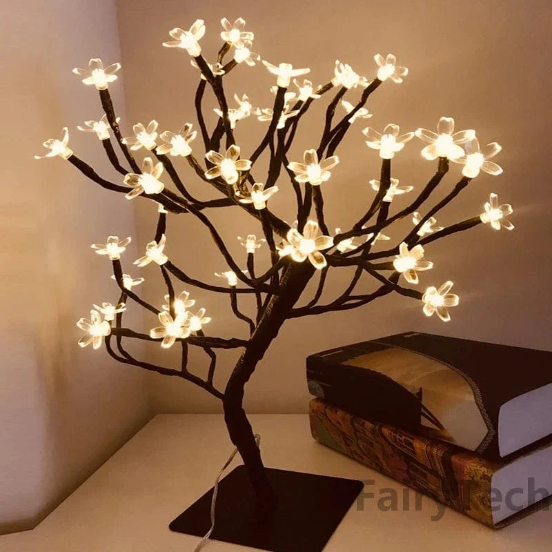 24 LED Rose Blume Baum Lichter USB Tisch Lampe Fee Maple Leaf Nacht Licht Home Party Weihnachten Hochzeit Schlafzimmer Dekoration Geschenk