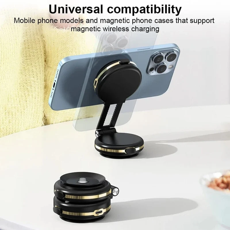 360 ° verstellbarer magnetischer Autotelefonhalterständer, doppelseitige Vakuumadsorption, ultrastabile Saugnapfhalterung für iPhone Xiaomi