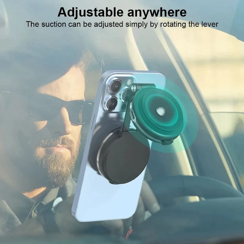 360 ° verstellbarer magnetischer Autotelefonhalterständer, doppelseitige Vakuumadsorption, ultrastabile Saugnapfhalterung für iPhone Xiaomi