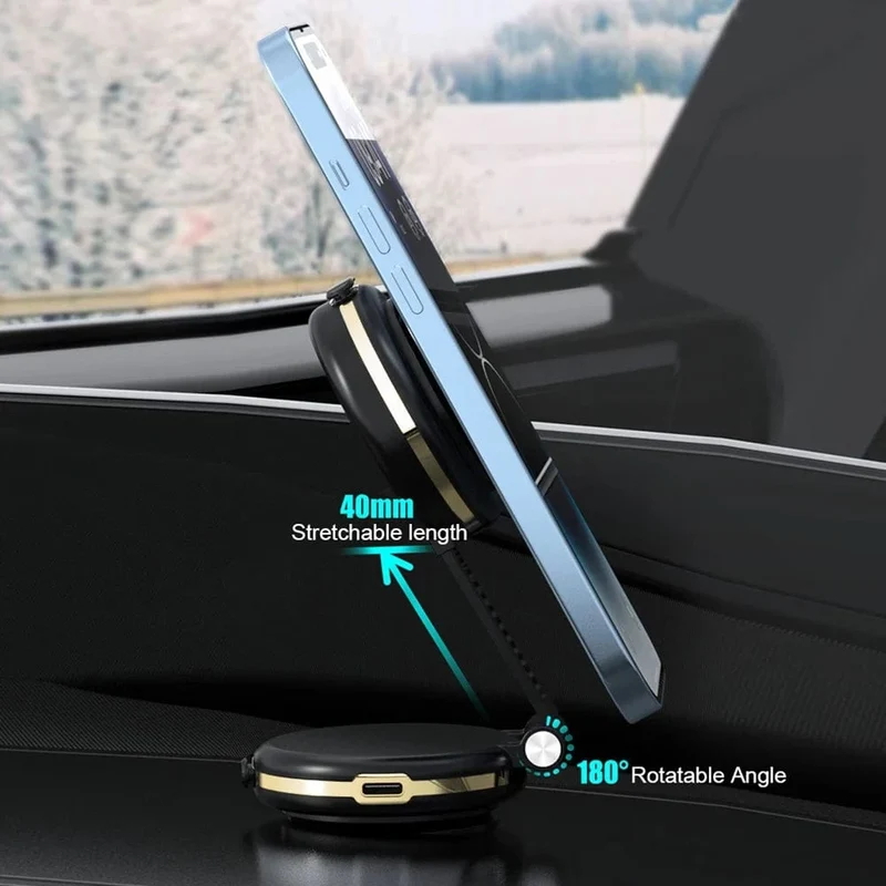 360 ° verstellbarer magnetischer Autotelefonhalterständer, doppelseitige Vakuumadsorption, ultrastabile Saugnapfhalterung für iPhone Xiaomi