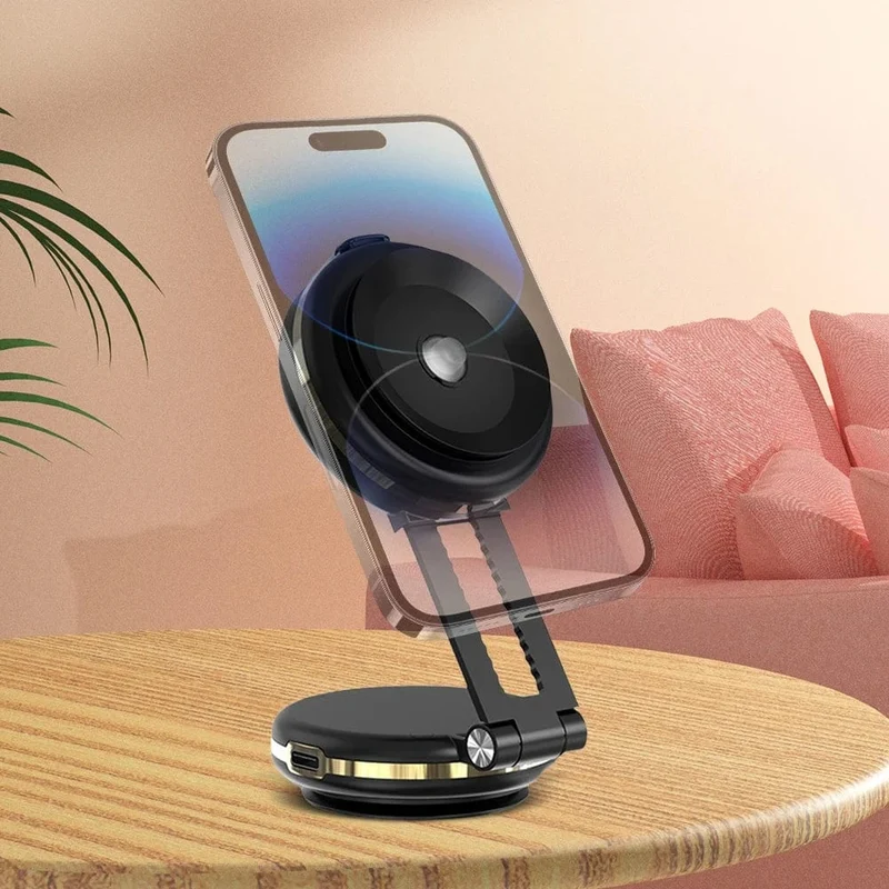 360 ° verstellbarer magnetischer Autotelefonhalterständer, doppelseitige Vakuumadsorption, ultrastabile Saugnapfhalterung für iPhone Xiaomi