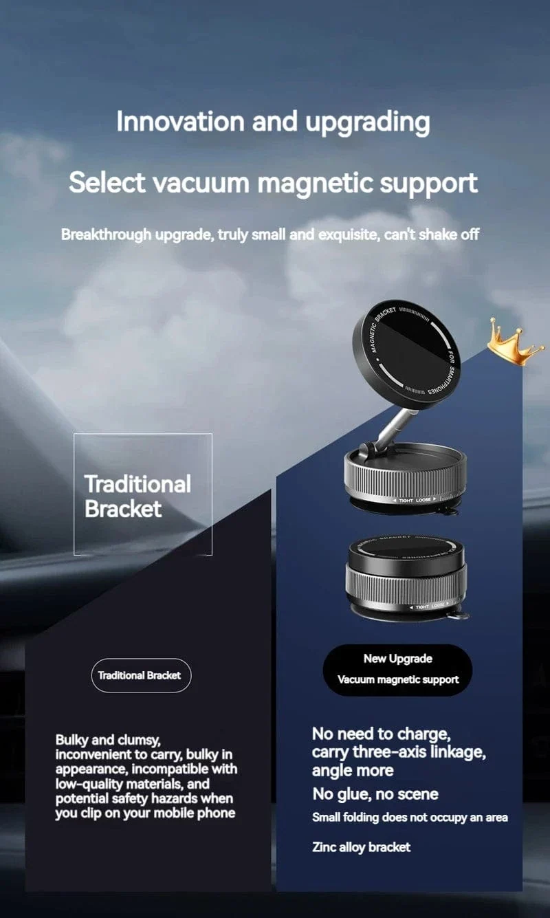 Vakuum-Magnet-Autotelefonhalter, faltbarer Saugnapf, Küchenspiegel, Fitnessstudio, Bad, Dusche für iPhone 16 15 14 13 12 11 Pro Max Samsung