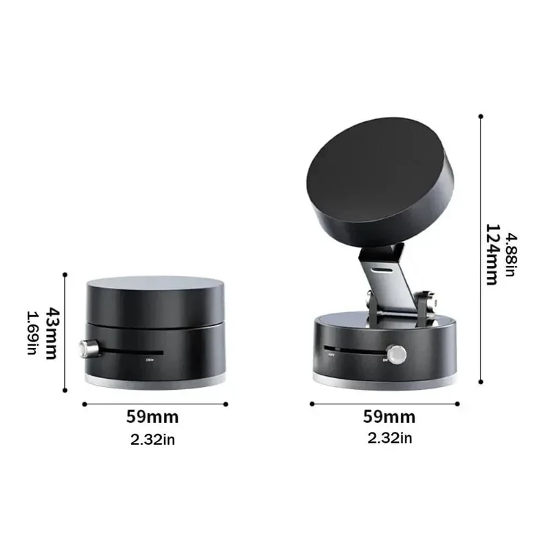Magnetische Telefonhalterung mit Vakuumadsorption und Saugnapf, doppelseitig, freihändig, magnetischer Handyhalter für Auto/Fitnessstudio/Spiegel/Smoot