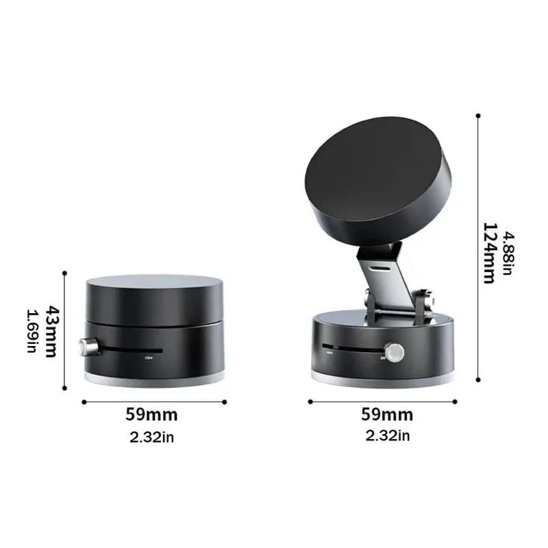 Magnetische Telefonhalterung mit Vakuumadsorption und Saugnapf, doppelseitig, freihändig, magnetischer Handyhalter für Auto/Fitnessstudio/Spiegel/Smoot
