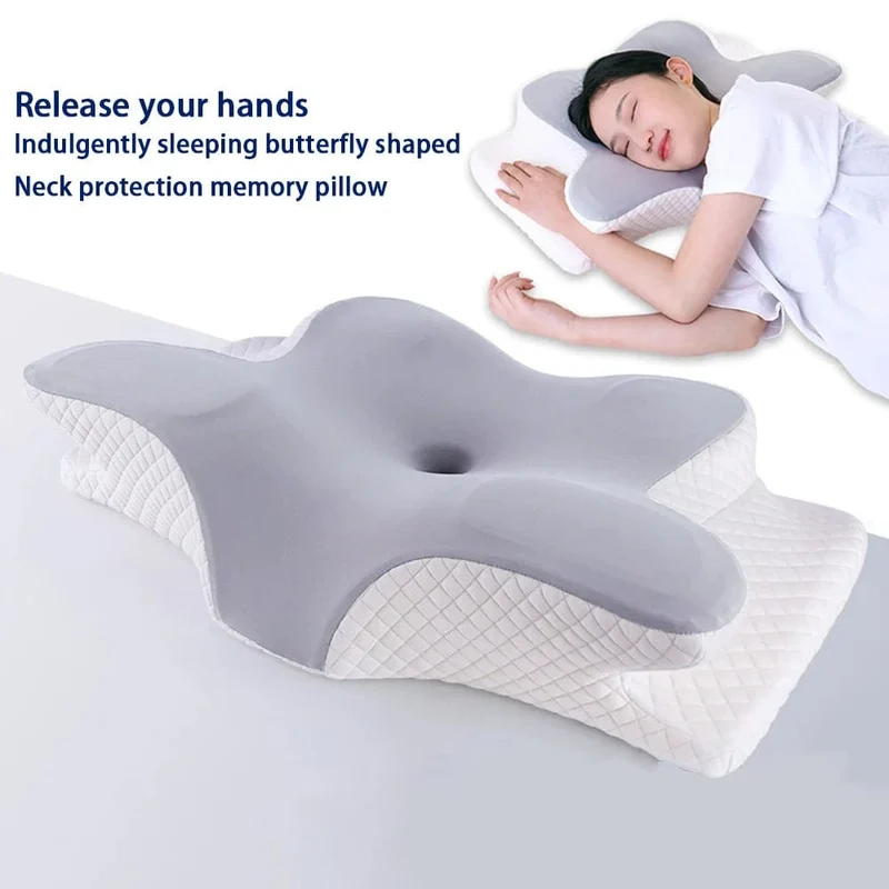 Memory Foam-Kissen, Nackenkissen mit langsamer Rückfederung, Schmerzlinderung, Schlafkissen