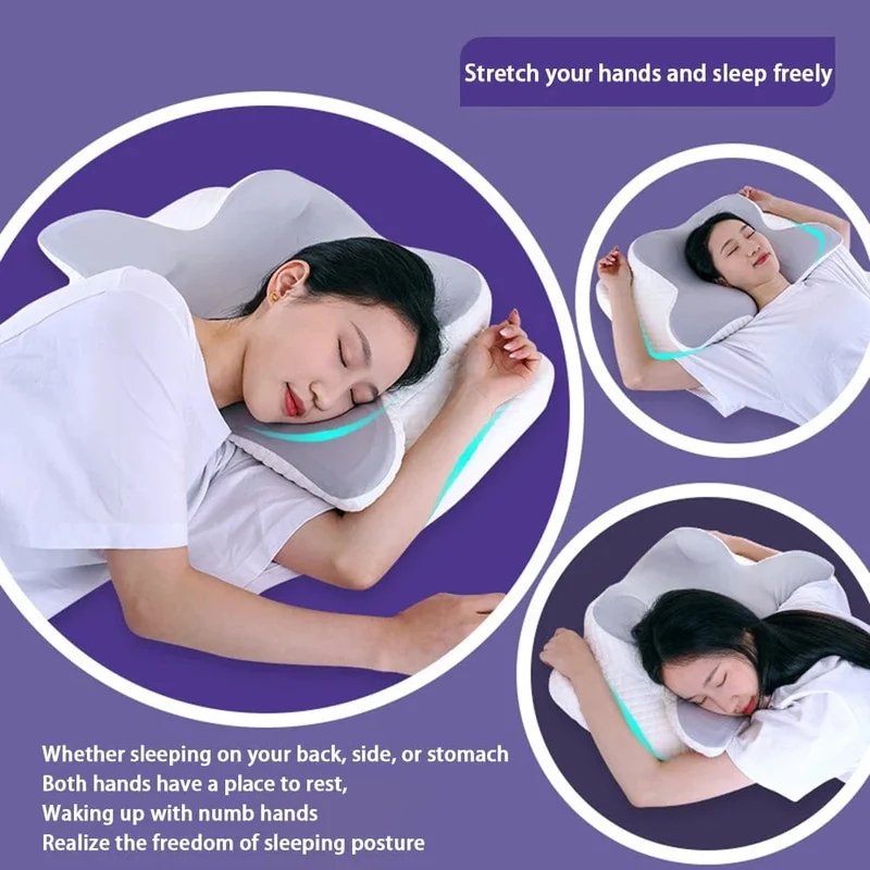 Memory Foam-Kissen, Nackenkissen mit langsamer Rückfederung, Schmerzlinderung, Schlafkissen