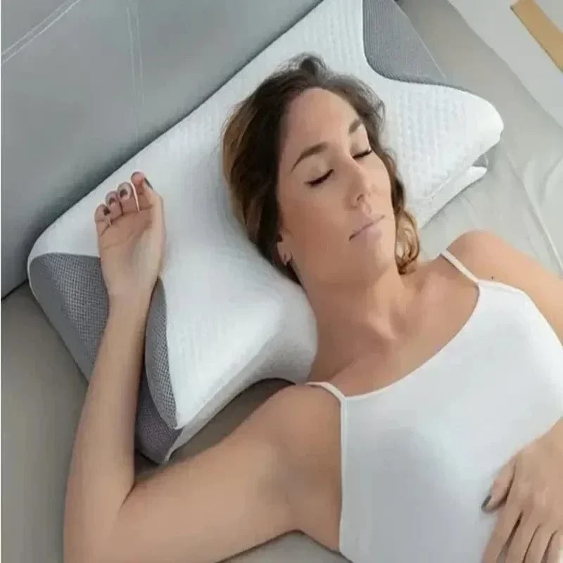 Releep Zervikales Nackenkissen zur Linderung von Nackenschmerzen, verstellbares Konturkissen zum Schlafen, ergonomisches Memory Foam-Kissen für Seitenschläfer