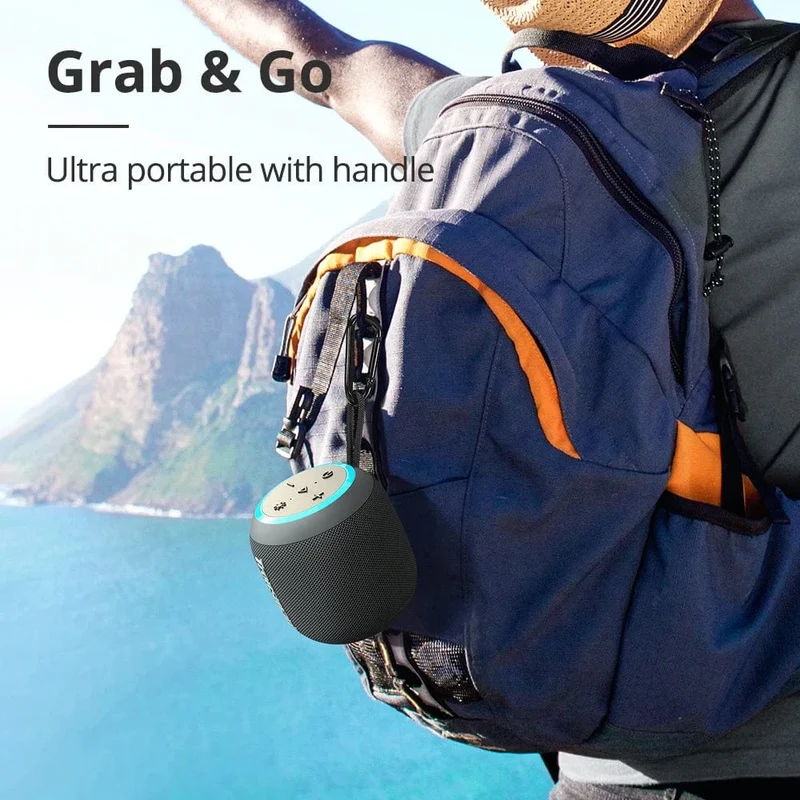 Tronsmart T7 Mini-Bluetooth-Lautsprecher, tragbarer Lautsprecher mit ausgewogenem Bass, IPX7 wasserdicht, LED-Modi für Camping im Freien