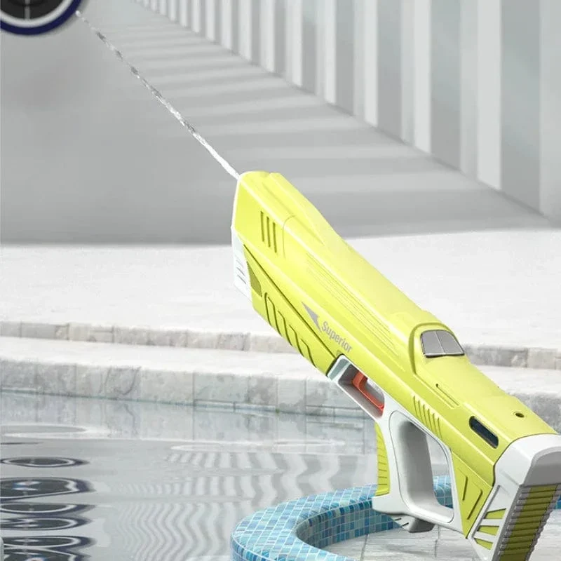 43 cm vollelektrisches automatisches Wasserspeicher-Waffenspielzeug, tragbares Kinder-Sommer-Strand-Outdoor-Kampf-Fantasie-Spielzeug für Jungen-Kinderspiel