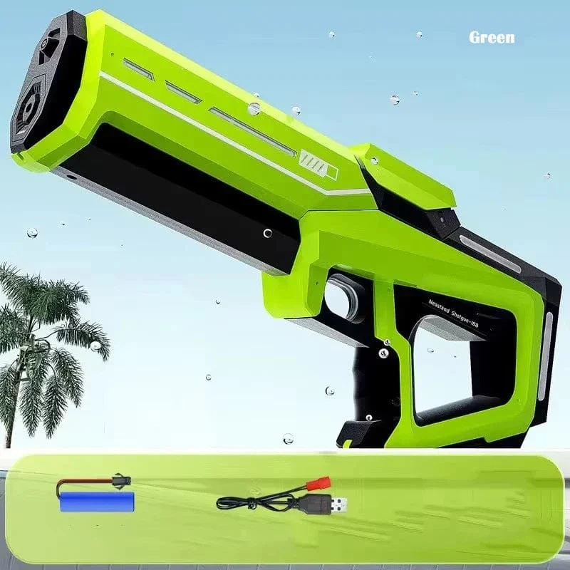 43 cm vollelektrisches automatisches Wasserspeicher-Waffenspielzeug, tragbares Kinder-Sommer-Strand-Outdoor-Kampf-Fantasie-Spielzeug für Jungen-Kinderspiel