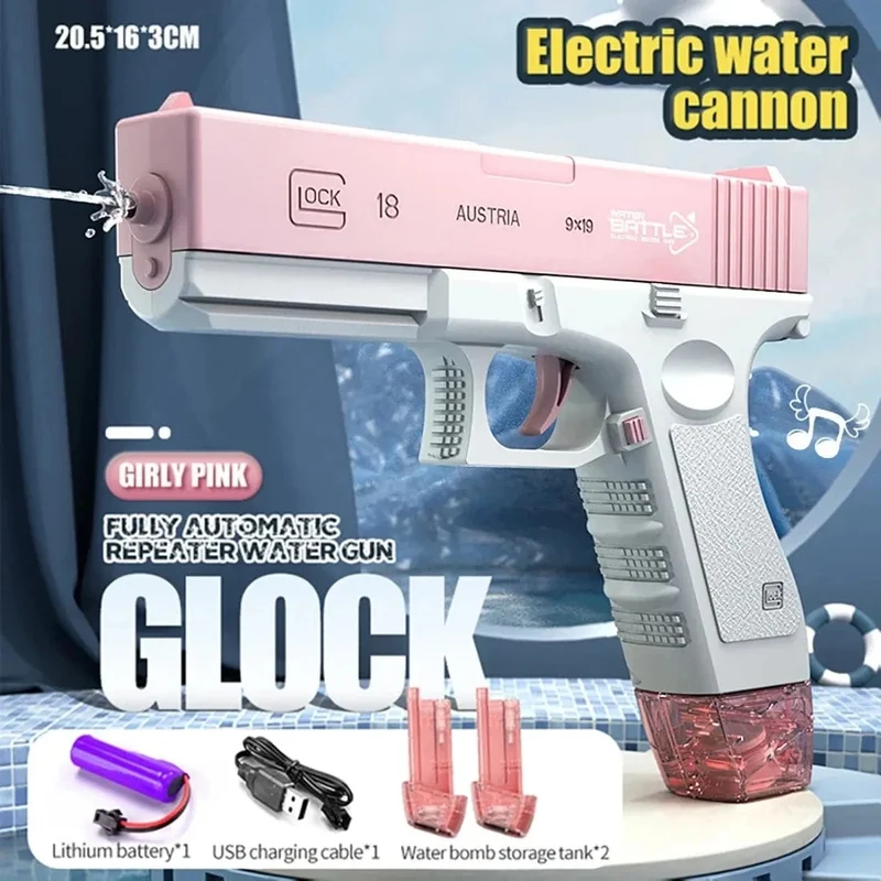 Elektrische Wasserpistole Spielzeug Bursts Kinder Hochdruck Starke Ladeenergie Wasser Automatische Wasser Spray Kinder Spielzeug Pistolen