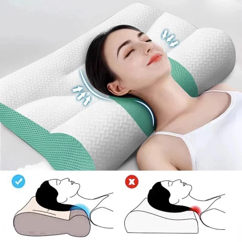 Kissen zur Nackenstütze, Nackenkissen für gemütliches Schlafen, ergonomische Konturkissen, für Seiten-, Rücken- und Bauchschläfer
