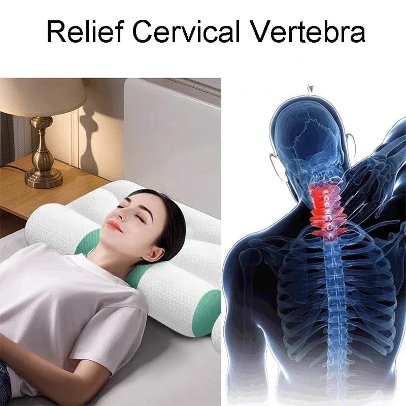 Kissen zur Nackenstütze, Nackenkissen für gemütliches Schlafen, ergonomische Konturkissen, für Seiten-, Rücken- und Bauchschläfer