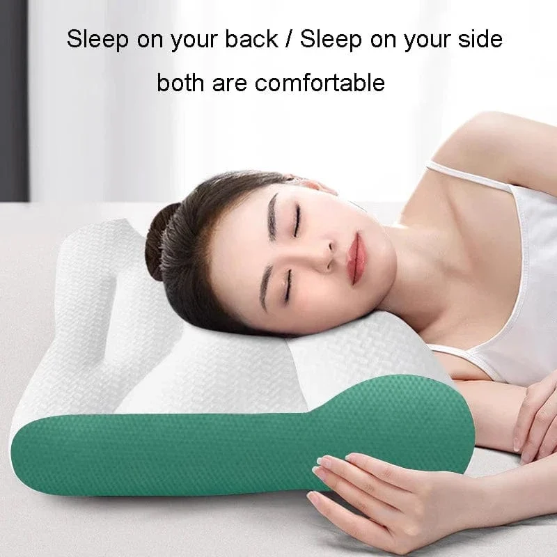 Kissen zur Nackenstütze, Nackenkissen für gemütliches Schlafen, ergonomische Konturkissen, für Seiten-, Rücken- und Bauchschläfer