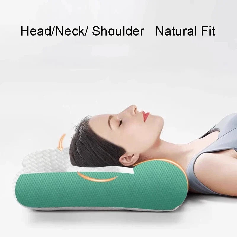 Kissen zur Nackenstütze, Nackenkissen für gemütliches Schlafen, ergonomische Konturkissen, für Seiten-, Rücken- und Bauchschläfer