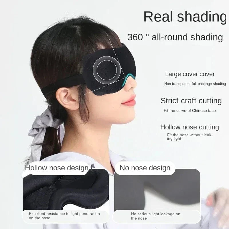 3D-Schlafmaske, Lichtschutz, Schlafmaske für die Augen, weiche Schlafhilfe, Augenmaske für unterwegs, Eyeshade, Nacht, atmungsaktiv, Slaapmasker