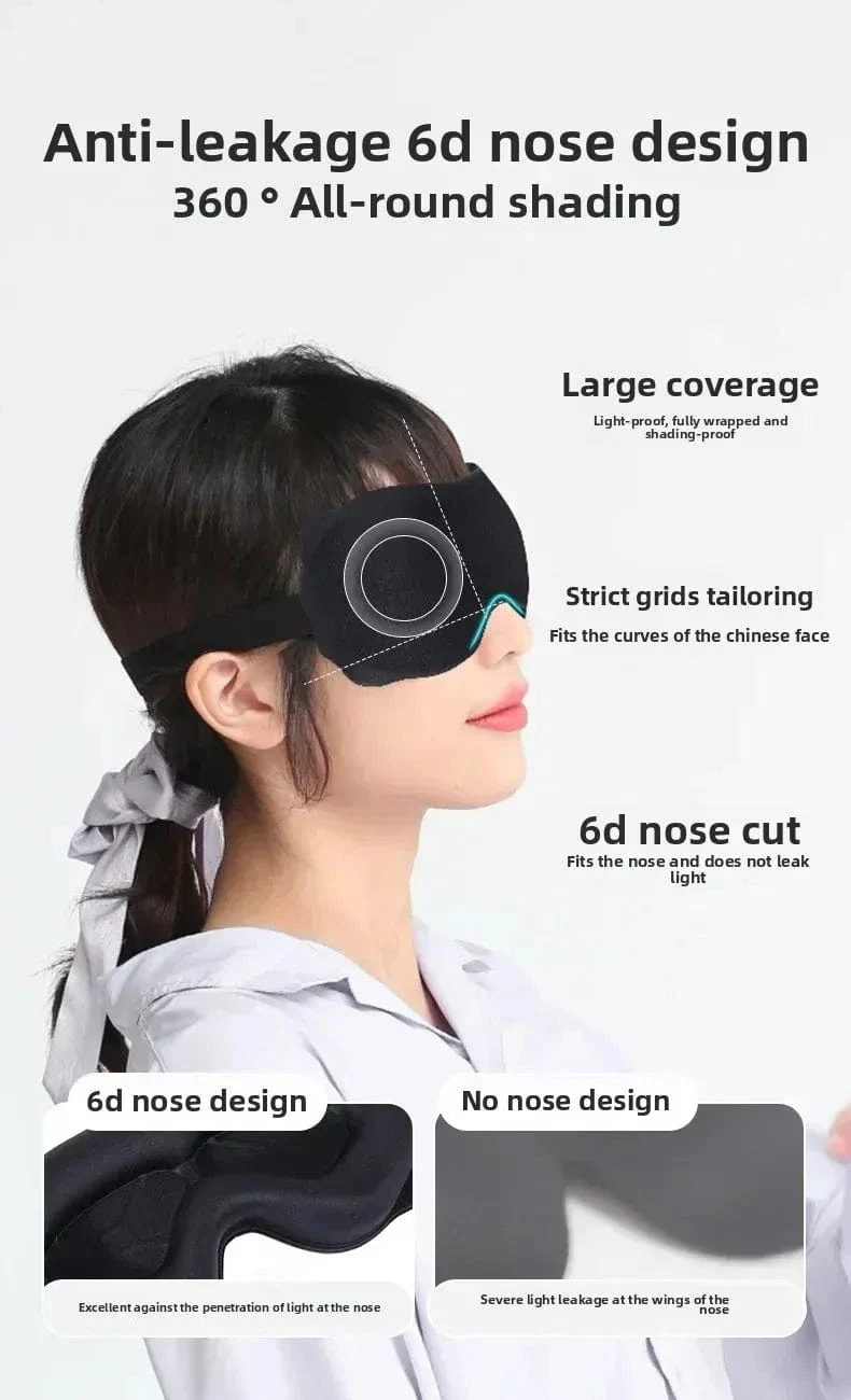 3D-Schlafmaske, Lichtschutz, Schlafmaske für die Augen, weiche Schlafhilfe, Augenmaske für unterwegs, Eyeshade, Nacht, atmungsaktiv, Slaapmasker