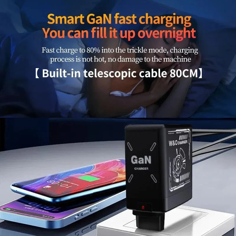 W&O GaN Schnellladekabel 20 W Typ C und Lightning Flüssigsilikonkabel für iPhone 14 15 Pro Max Xiaomi Realme Redmi