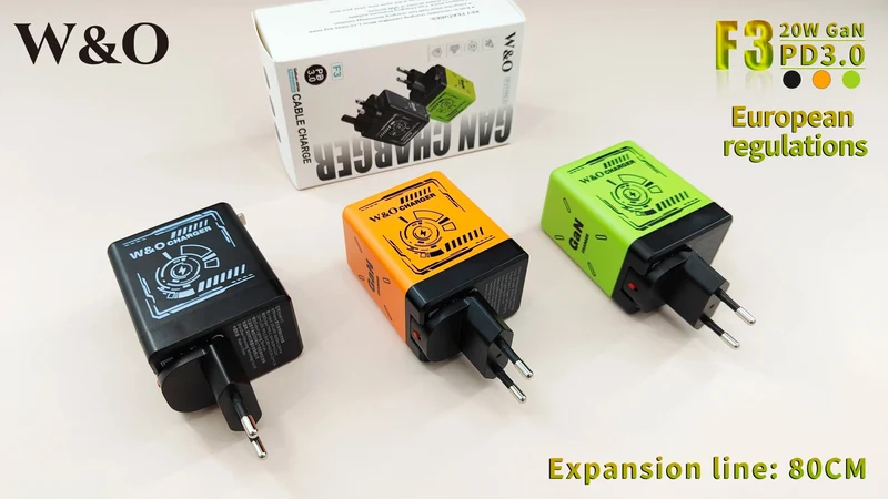 W&O GaN Schnellladekabel 20 W Typ C und Lightning Flüssigsilikonkabel für iPhone 14 15 Pro Max Xiaomi Realme Redmi