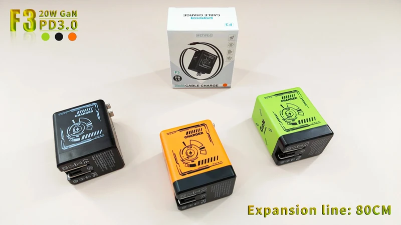 W&O GaN Schnellladekabel 20 W Typ C und Lightning Flüssigsilikonkabel für iPhone 14 15 Pro Max Xiaomi Realme Redmi