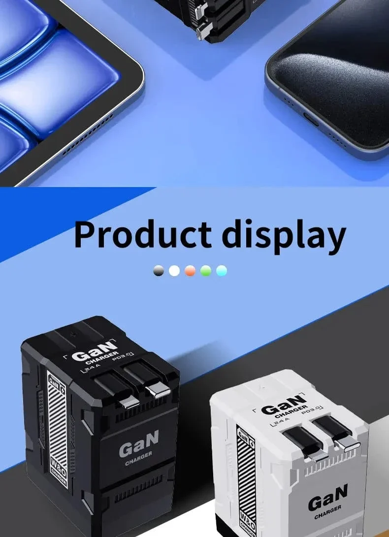 Insgesamt 20 W USB-C-Ladegerät GaN-Schnelllade-Wandladegerät für iPhone Samsung Xiaomi Schnellladung EU/US-Stecker Telefonladegerät-Adapter