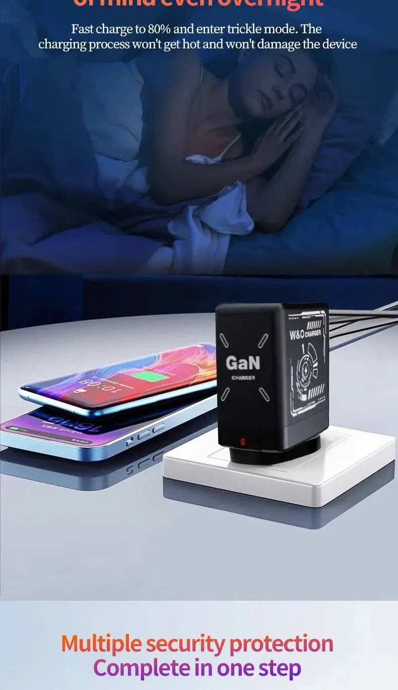 20W GaN Schnelllade-USB-C-Ladegerät Super Charge Adapter Multiprotokoll-Kompatibilität Ladegerät für Huawei iPhone Samsung Neu