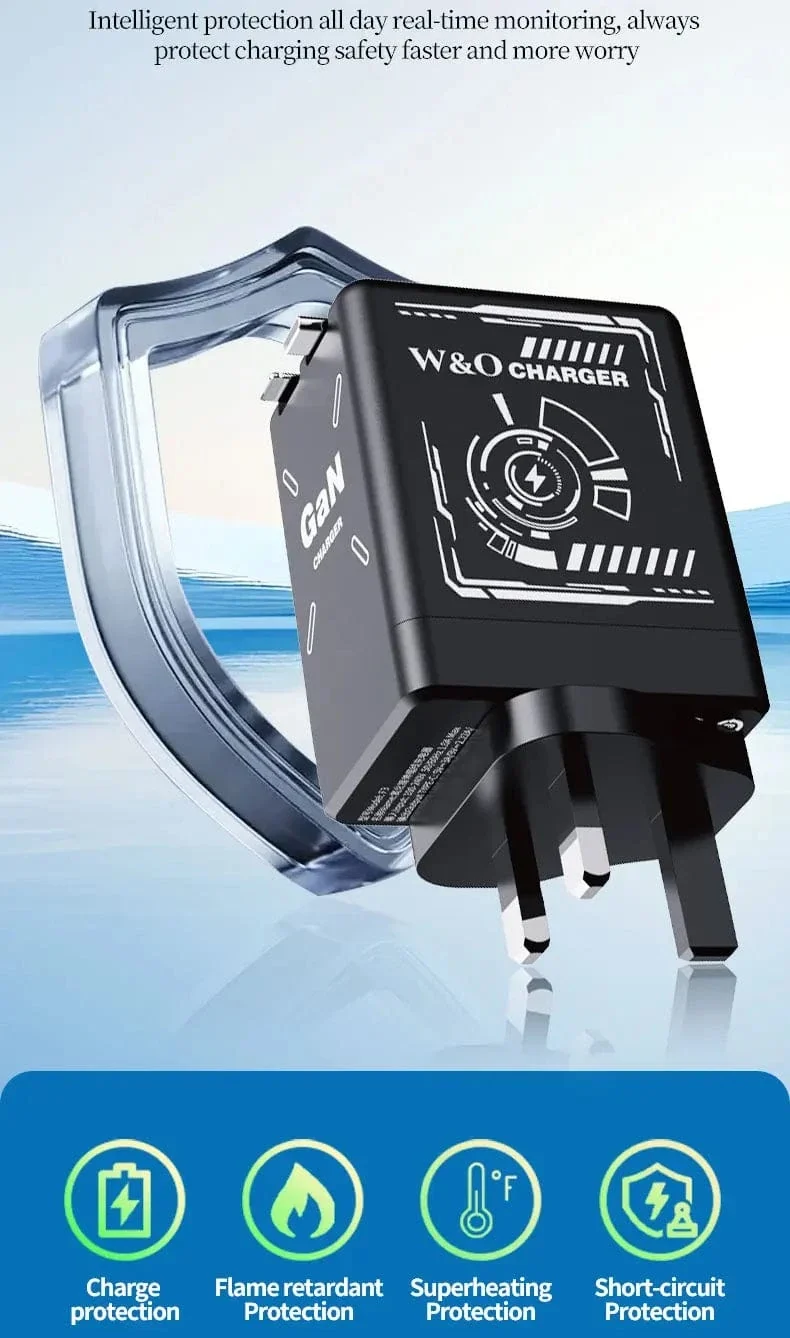 20W GaN Schnelllade-USB-C-Ladegerät Super Charge Adapter Multiprotokoll-Kompatibilität Ladegerät für Huawei iPhone Samsung Neu