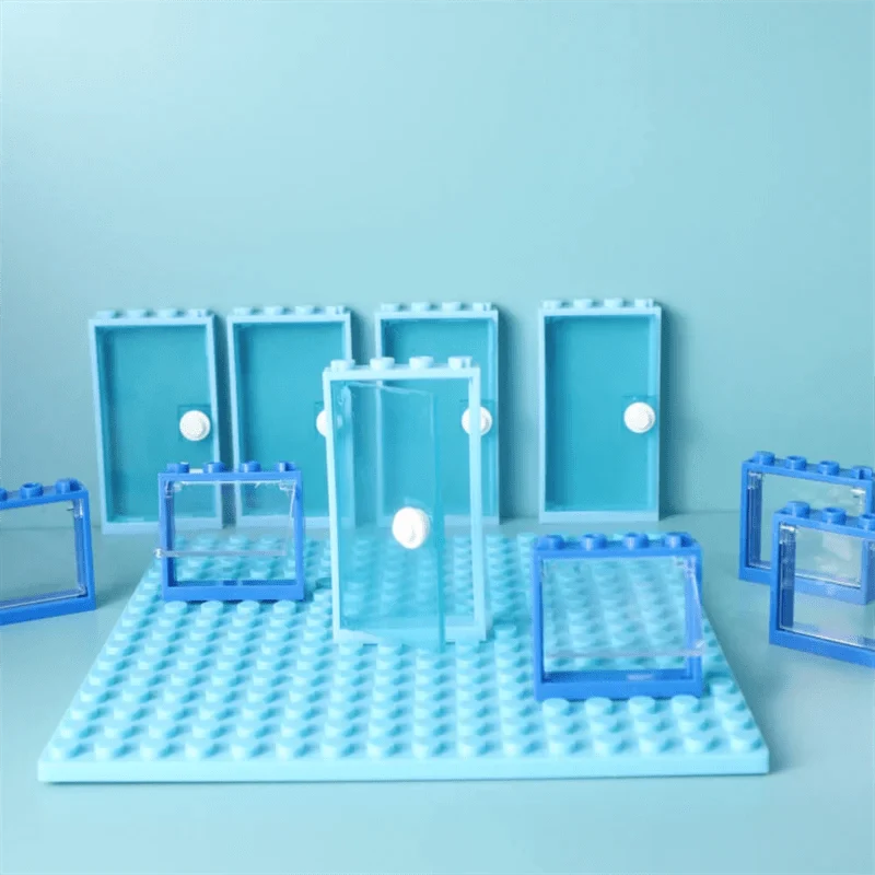 MOC Stadt Freunde Haus Tür Fenster Set Bausteine ​​Spielzeug Kompatibel Klassische Architektur Blöcke Teile DIY Ziegel Kinder Spielzeug