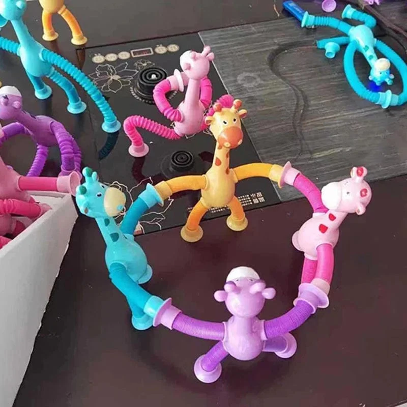 Tier-Sauger-Spielzeug, DIY-Silikonblock-Modell, Saugnapf, zusammengebaut, Konstruktion, pädagogisches lustiges Spielzeug, Jungen und Mädchen, Spielzeug zum Stressabbau
