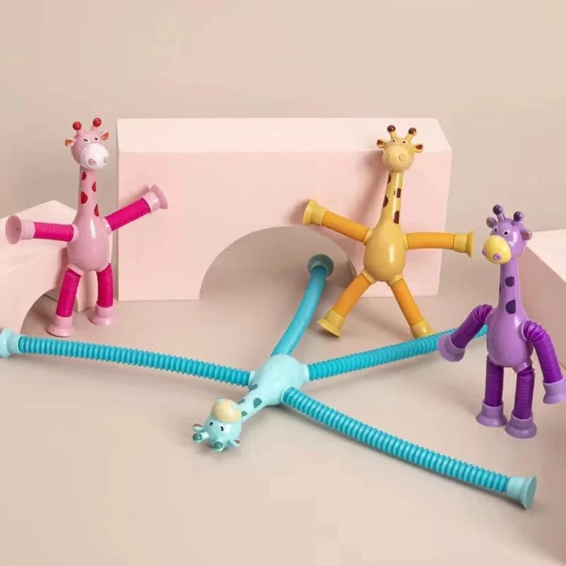 Tier-Sauger-Spielzeug, DIY-Silikonblock-Modell, Saugnapf, zusammengebaut, Konstruktion, pädagogisches lustiges Spielzeug, Jungen und Mädchen, Spielzeug zum Stressabbau