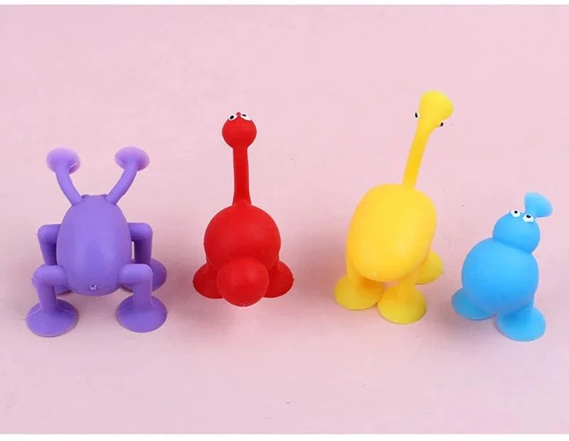 Tier-Sauger-Spielzeug, DIY-Silikonblock-Modell, Saugnapf, zusammengebaut, Konstruktion, pädagogisches lustiges Spielzeug, Jungen und Mädchen, Spielzeug zum Stressabbau