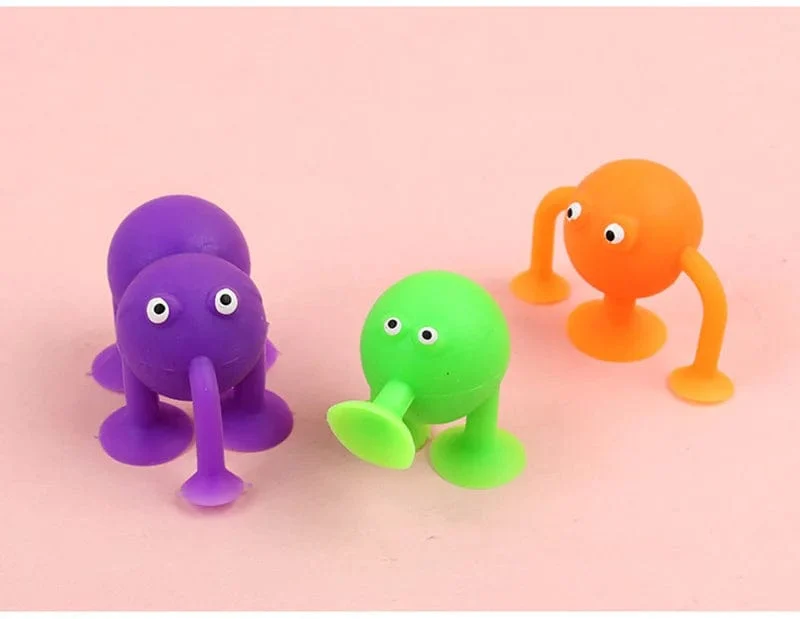 Tier-Sauger-Spielzeug, DIY-Silikonblock-Modell, Saugnapf, zusammengebaut, Konstruktion, pädagogisches lustiges Spielzeug, Jungen und Mädchen, Spielzeug zum Stressabbau