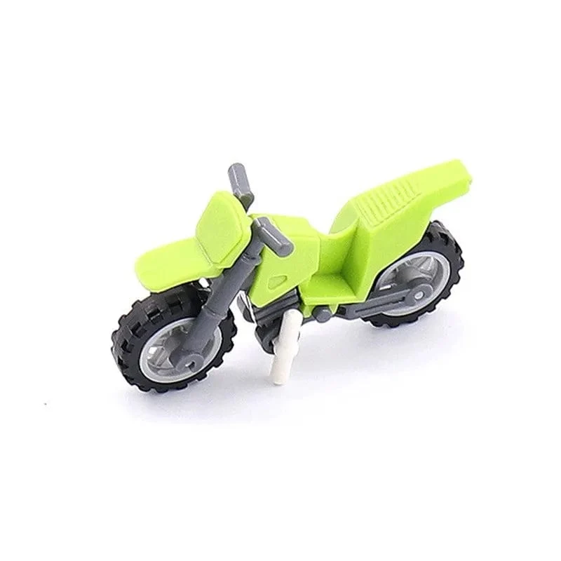 Militärwaffe Motorrad Buntes Spielzeug für Kinder Zubehör WW2 Motor Transporteinrichtung Militärs Kompatible Blöcke