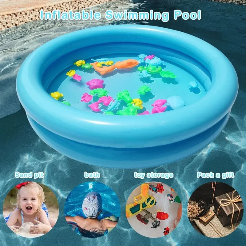 PVC-Planschbecken für den Garten, für 0–3 Jahre, Sommer-Baby, aufblasbares Schwimmbecken, rundes Becken, Kinder, Outdoor-Sport, Wasserspielzeug