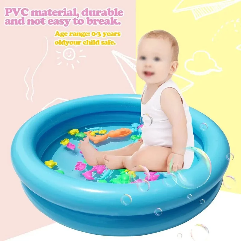PVC-Planschbecken für den Garten, für 0–3 Jahre, Sommer-Baby, aufblasbares Schwimmbecken, rundes Becken, Kinder, Outdoor-Sport, Wasserspielzeug