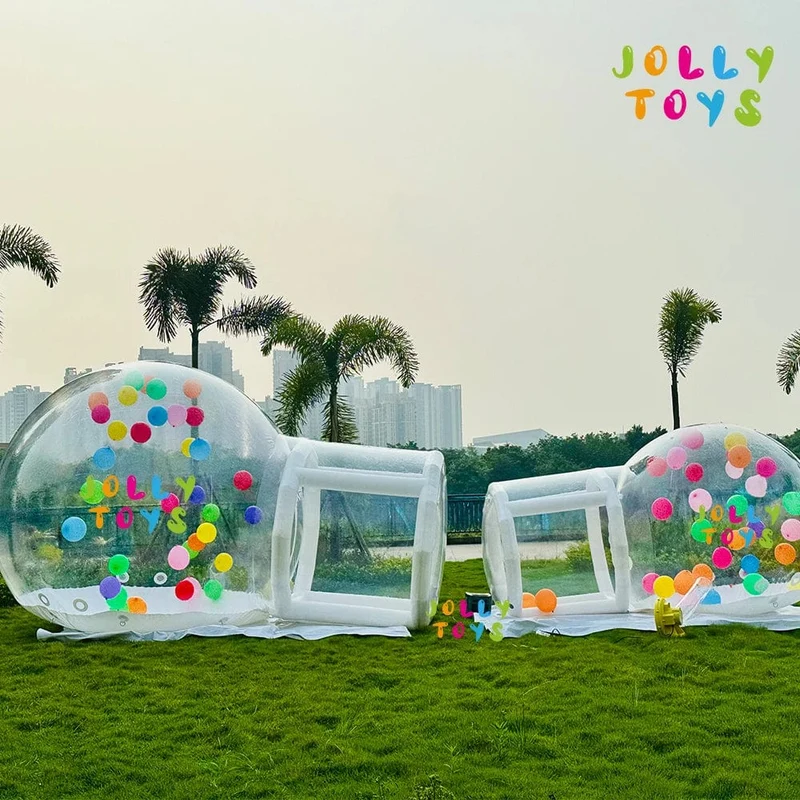 JOLLY SPIELZEUG Ballon aufblasbare blase haus mit trampolin und transparent kuppel PVC material kostenloser versand mit gebläse
