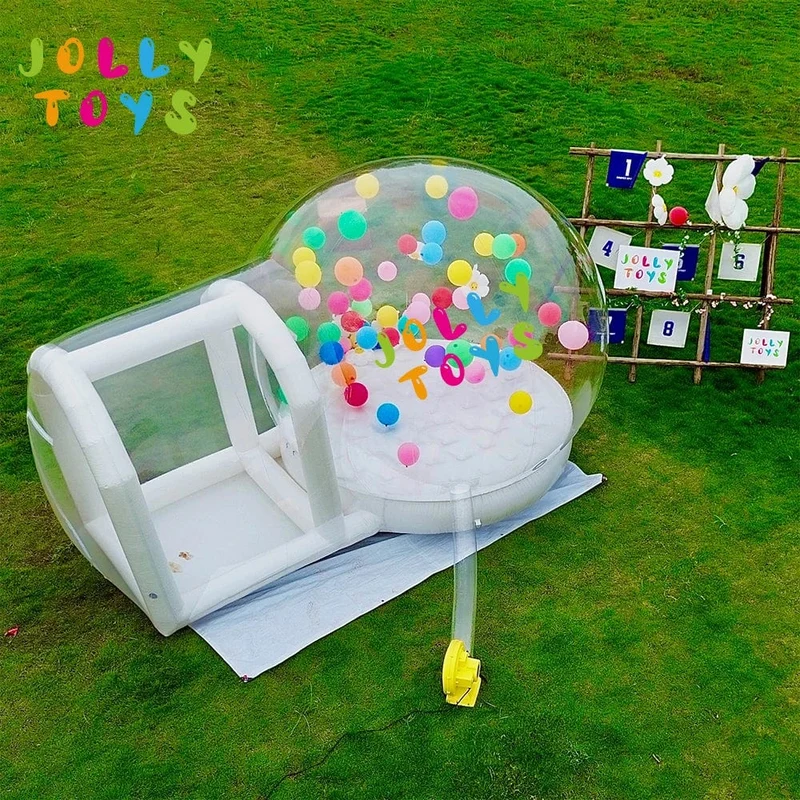 JOLLY SPIELZEUG Ballon aufblasbare blase haus mit trampolin und transparent kuppel PVC material kostenloser versand mit gebläse